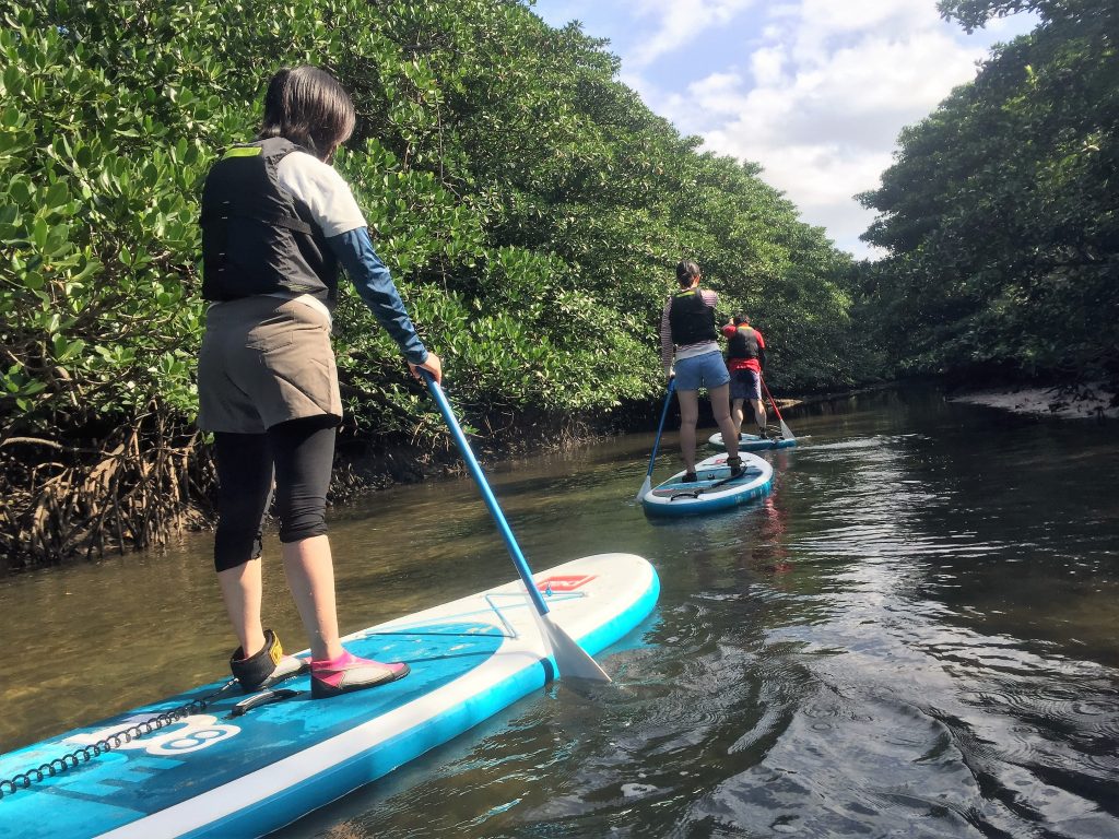 春の風が心地よいSUP
