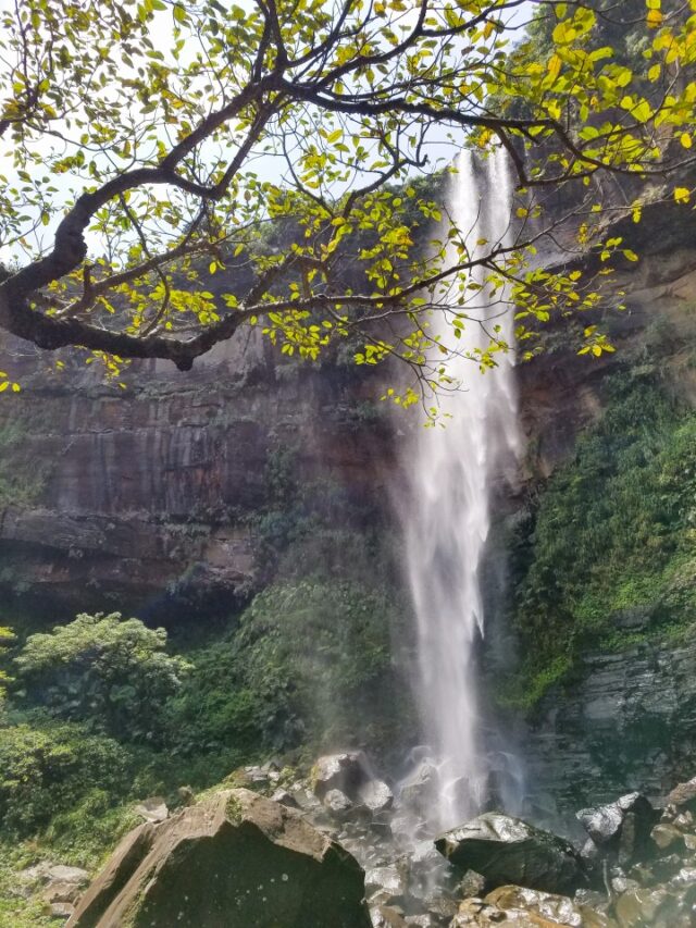 滝下の風景