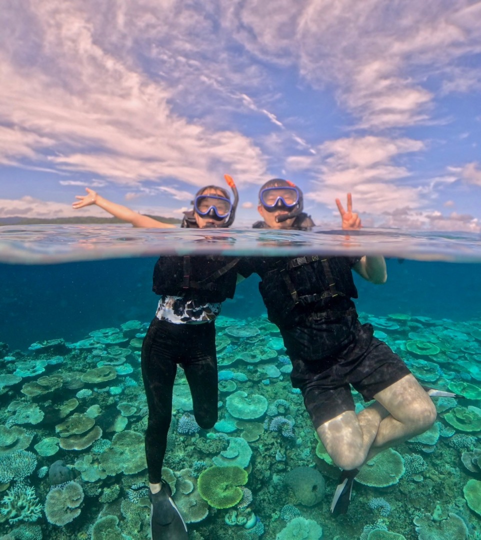 【ツアーズ限定割引】西表島⇆石垣島フェリーチケット付き★バラス島シュノーケリング＆『由布島』水牛車観光ツアー★写真無料（No.544）