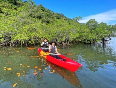 【西表島/半日】西表島の秘境『水落の滝』へ☆大自然マングローブカヌー＆滝遊びツアー★写真無料＆送迎付き