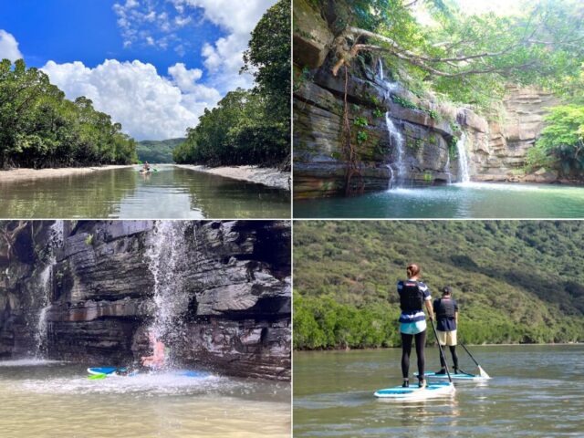 【西表島/半日】西表島の秘境『水落の滝』へ！大自然マングローブSUP＆滝遊びツアー★写真無料