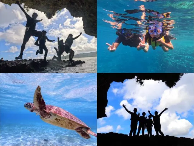 西表島 青の洞窟シュノーケリング コラージュ