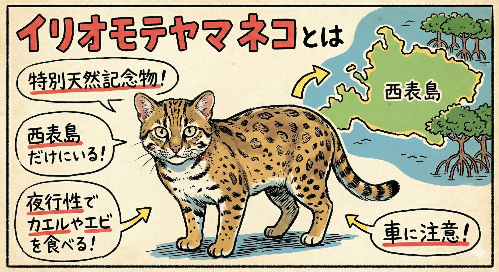 【2026年最新】 西表島でイリオモテヤマネコに会える確率は?生態・特徴を現地ガイドが徹底解説! | 西表島ツアーズ