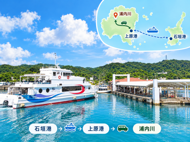 上原港・石垣島から浦内川ジャングルクルーズへのアクセス